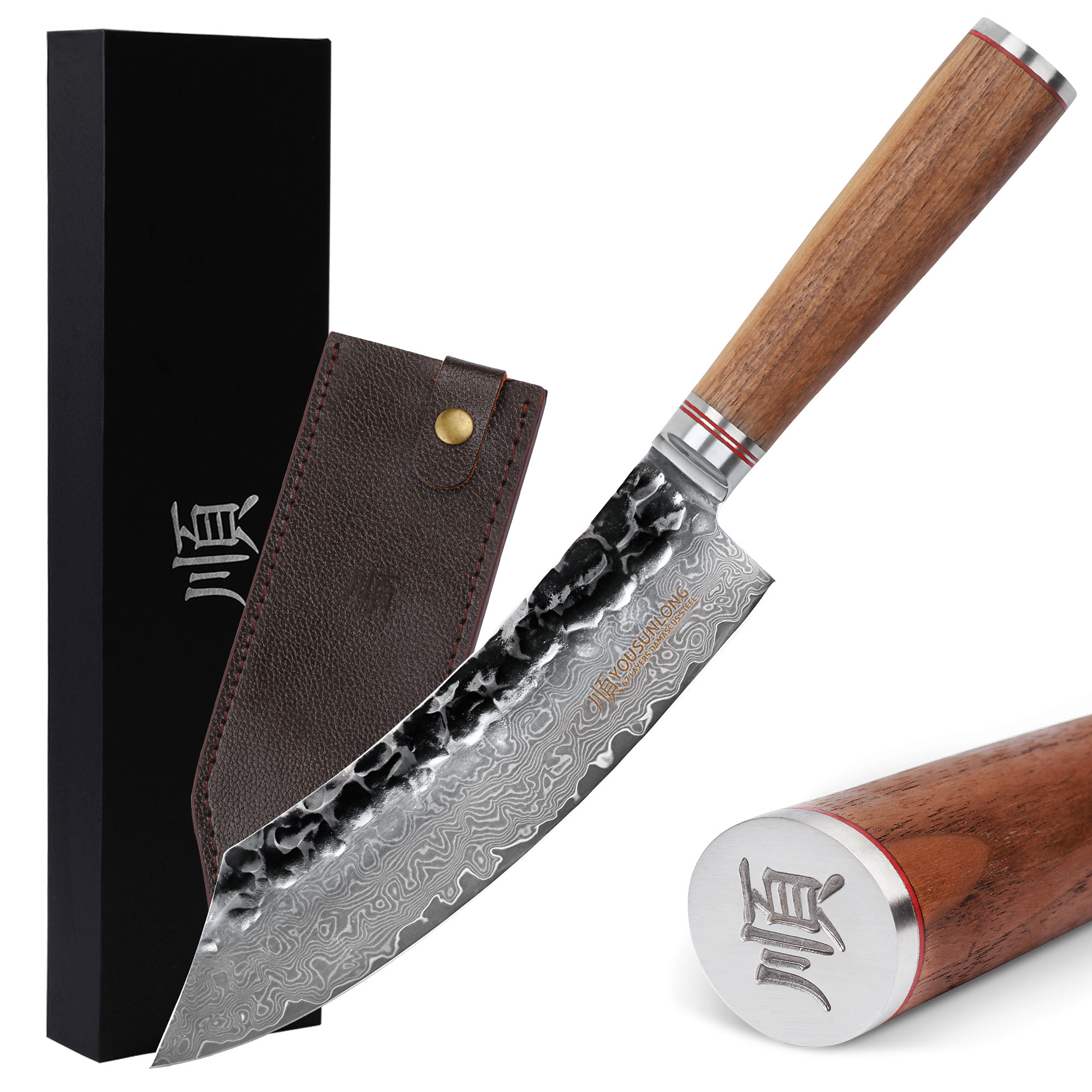 YOUSUNLONG Cimeter Butcher Knife 10 inch - Premium High-carbon Molybdenum  Steel Blade 