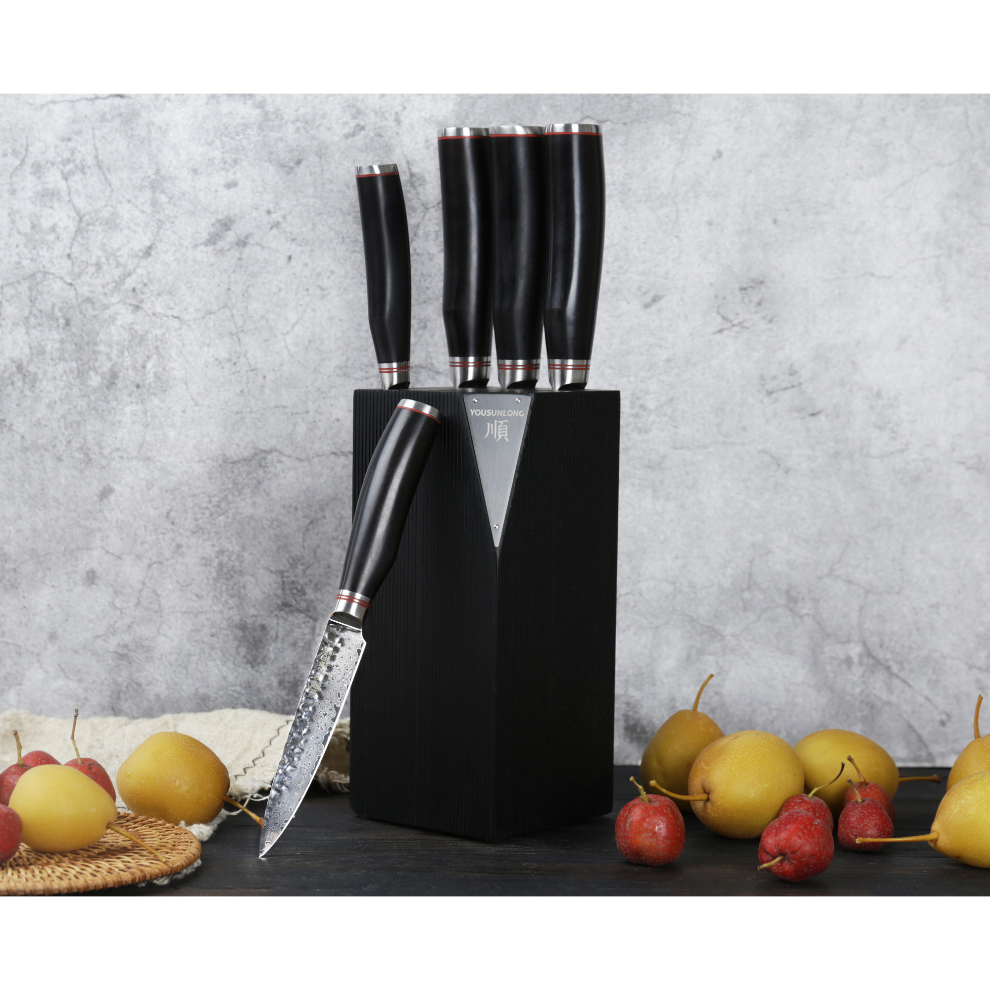 5-Piece Stainless Steel Knife Set with Stand – Youzey Retail