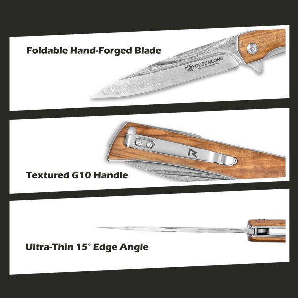 Folding Knife - Italian Olive Wood Cover - Image 5