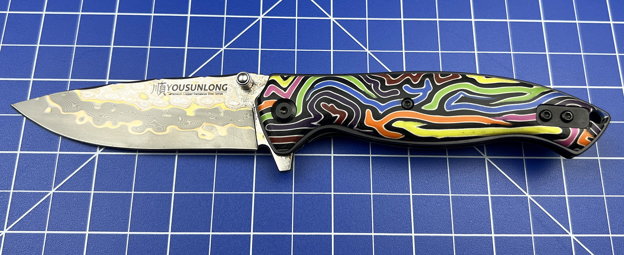 The Desk Safari: The Ultimate Unboxing and Field Projection of the 110g YOUSUNLONG CuMai Damascus Folding Knife